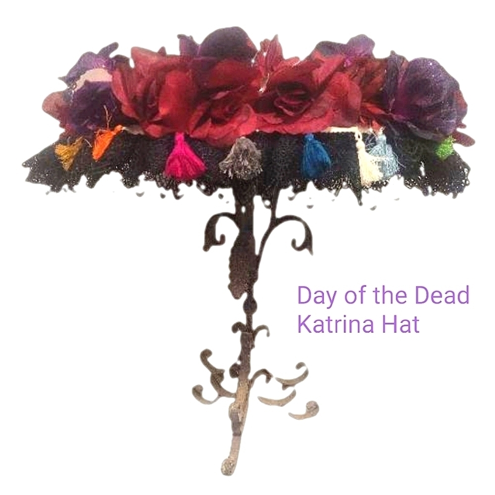 Katrina Day of the Dead Costume Hat Coco Disney Movie Colorful Family Festival